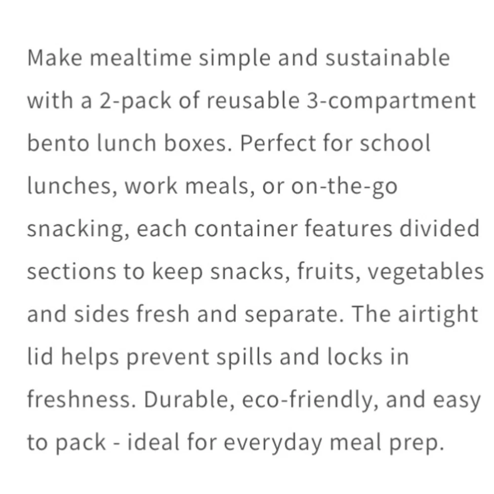 Tupperware Eco + Lunchit containers, set of 2 - bento style - Picture 5 of 6